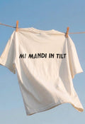 “TILT” OVERSIZE T-SHIRT -WHITE-