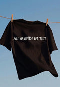 “TILT”  OVERSIZE T-SHIRT -BLACK-