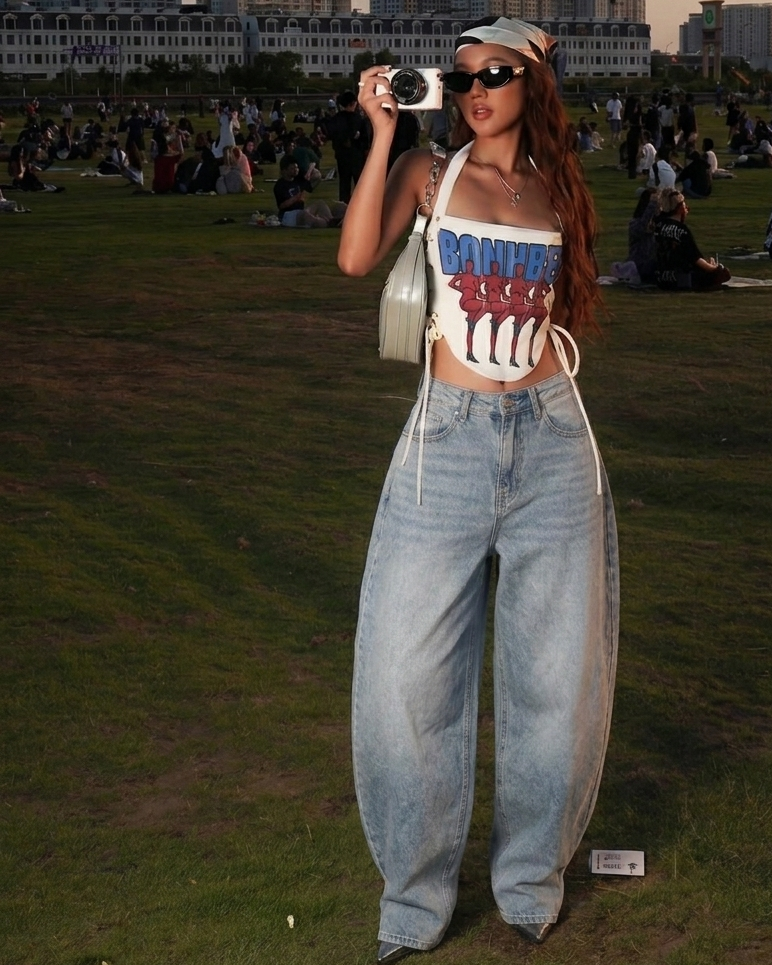 Jeans balloon lavaggio chiaro