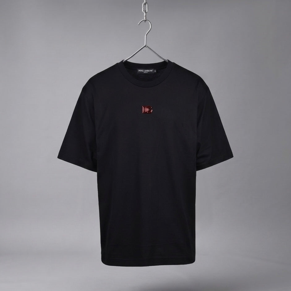 T-shirt Dolce & Gabbana con placca logo DG incrociato